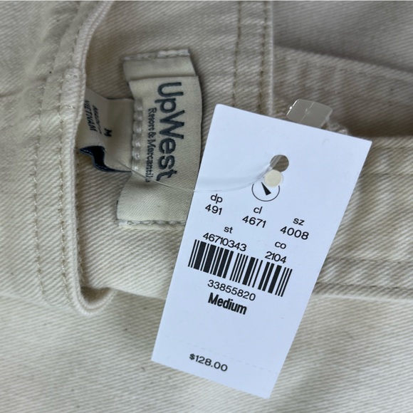 UpWest Cream Denim Overalls N235 - Picture 7 of 10